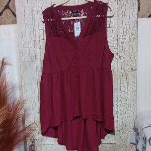 Torrid Wine Lace High Low Dress